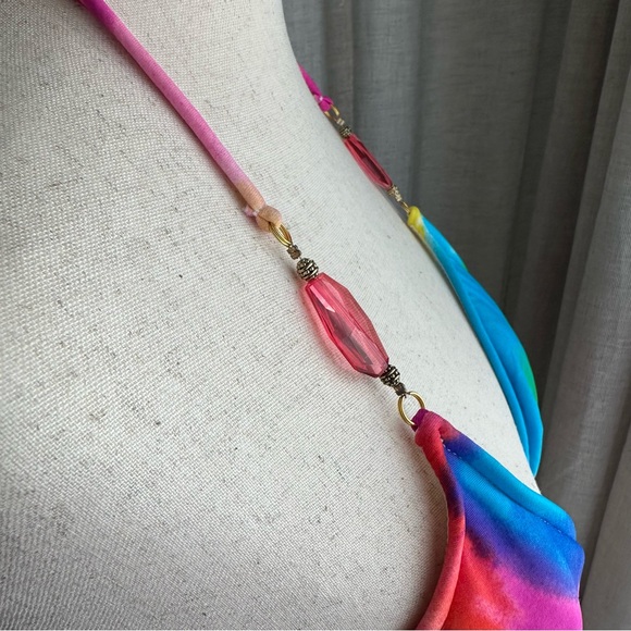 NWT Ralph Lauren Tie-dye Triangle Swim Top - Picture 4 of 7